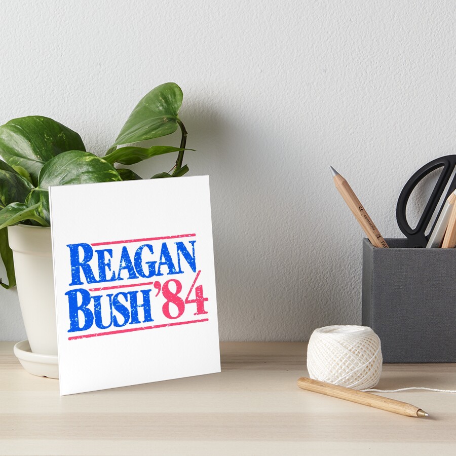 "Reagan Bush 1984 Campaign Logo" Art Board Print by Sharas Redbubble