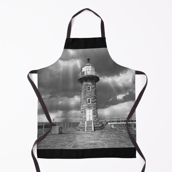 Item preview, Whitby East Pier Lighthouse Monochrome  designed and sold by Alisonchambers2.