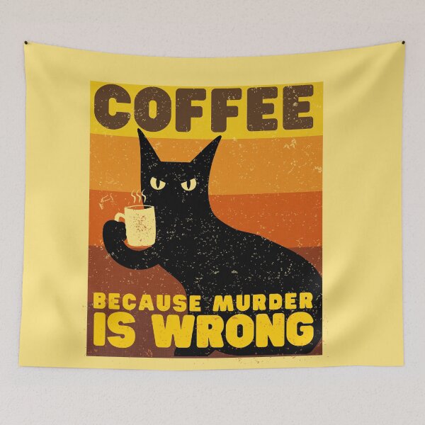 Item preview, COFFEE BECAUSE MURDER IS WRONG, classical t-shirt designed and sold by NellyShaul.