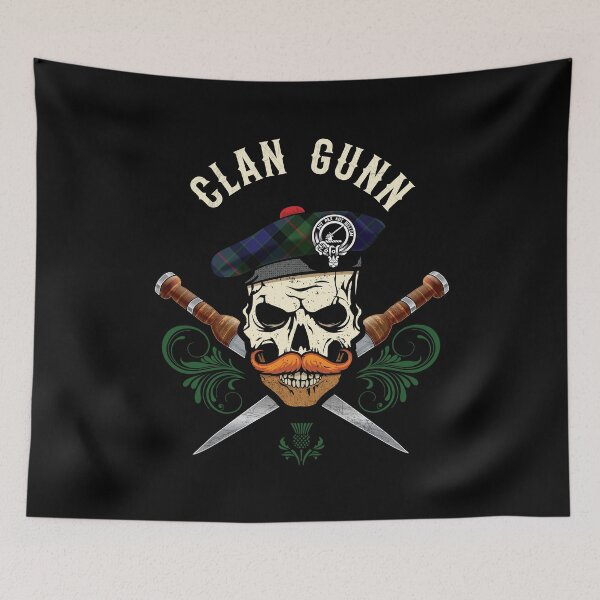 Item preview, Clan Gunn Scottish Skull Crest Badge Dirk designed and sold by CelticFolk.