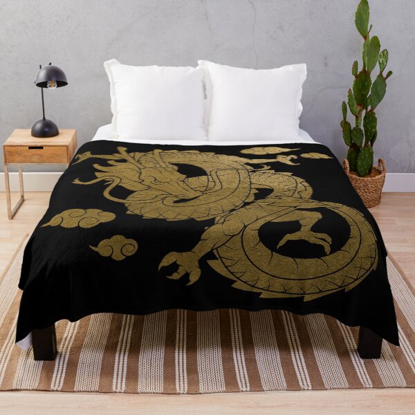 Item preview, Gold Chinese Dragon with Black Background NEW designed and sold by SoccaTamam.