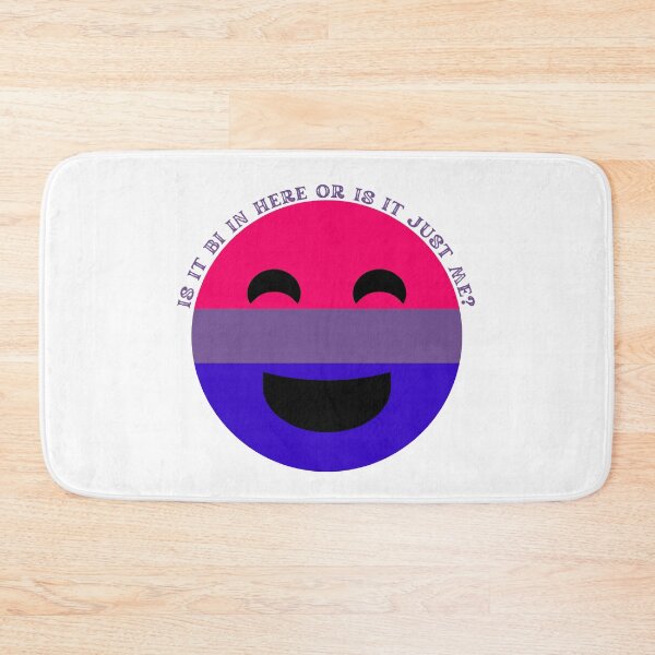 Item preview, Is It Bi In Here Or Is It Just Me Bisexual Smiley Face designed and sold by LuckyKermit.