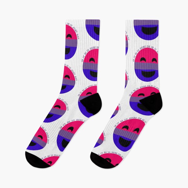 Item preview, Is It Bi In Here Or Is It Just Me Bisexual Smiley Face designed and sold by LuckyKermit.
