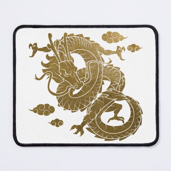 Item preview, Gold Chinese Dragon with Black Background NEW designed and sold by SoccaTamam.