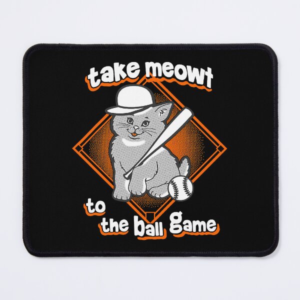 Item preview, Take Meowt Ball Game Funny Cat Baseball designed and sold by MichelSorour.