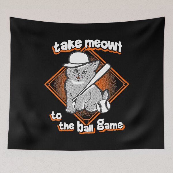 Item preview, Take Meowt Ball Game Funny Cat Baseball designed and sold by MichelSorour.