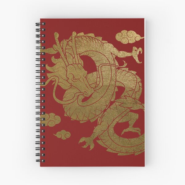 Item preview, Gold Chinese Dragon with Black Background NEW Red designed and sold by SoccaTamam.