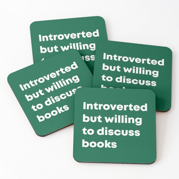 Item preview, Introverted But Willing To Discuss Books     designed and sold by AthenaSerenity.