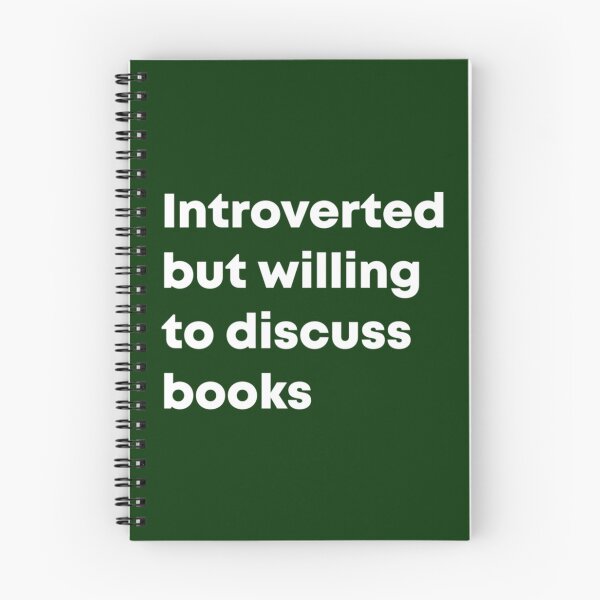 Item preview, Introverted But Willing To Discuss Books     designed and sold by AthenaSerenity.