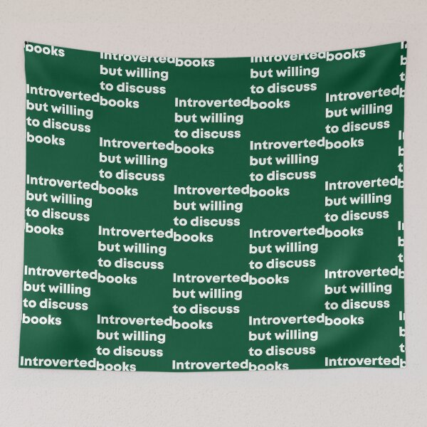 Item preview, Introverted But Willing To Discuss Books     designed and sold by AthenaSerenity.