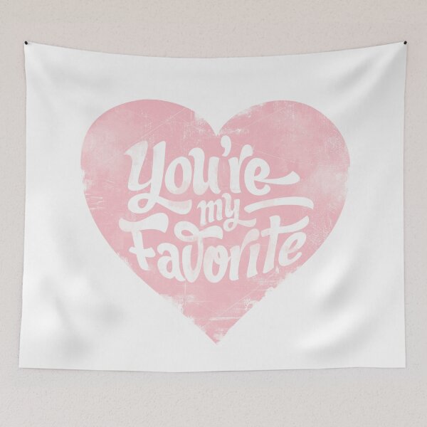 Item preview, You're My Favorite Vintage Heart Design Pink designed and sold by wickedpaper.