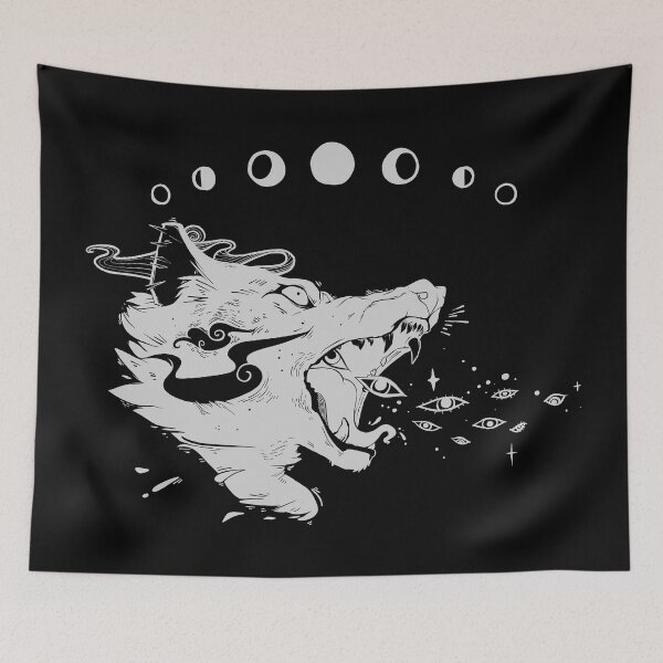 Item preview, Wild Wolf Creature With Stars And Eyes designed and sold by cellsdividing.