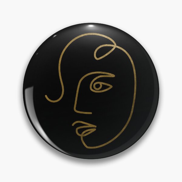 Item preview, Ethnic Woman One Line Art Drawing / golden designed and sold by SoccaTamam.
