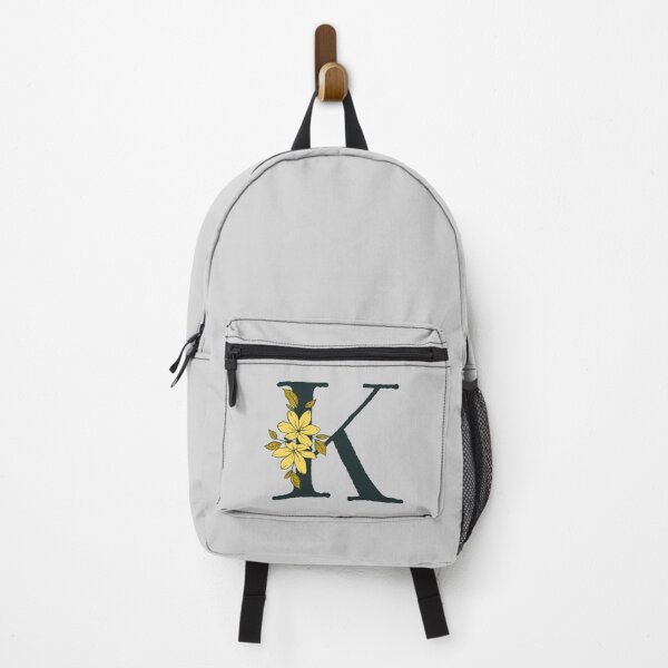 Item preview, Yellow floral K monogram designed and sold by Coffee Lifestyle.
