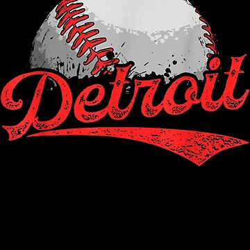 Vintage Detroit Cityscape Baseball Lover SVG PNG Digital Files