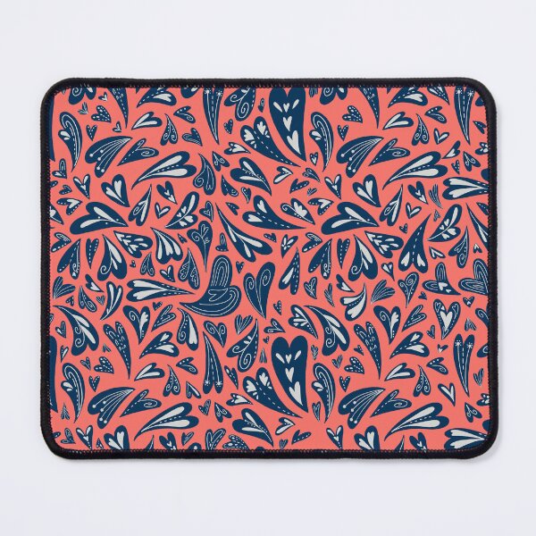 Item preview, Blue hearts on coral designed and sold by Angela Sbandelli.