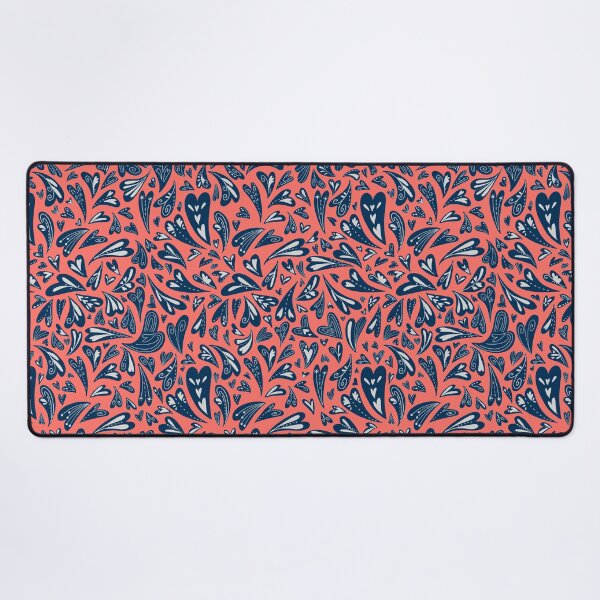 Item preview, Blue hearts on coral designed and sold by Angela Sbandelli.
