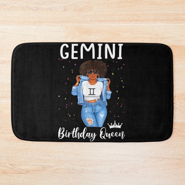Item preview, Gemini Zodiac Birthday Queen Melanin Afro Black Womens  designed and sold by andrewbashfordb.