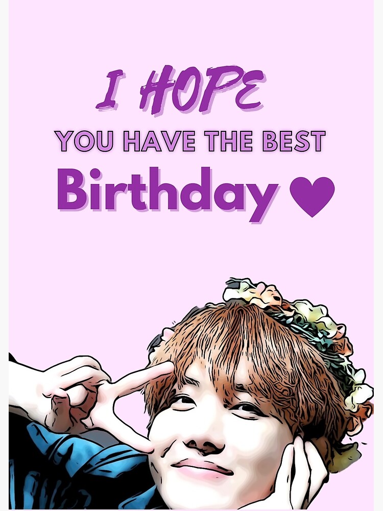 Jhope Birthday Card Greeting Card Jhope Bts Bangtan Gift