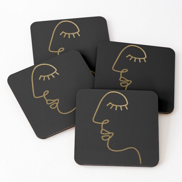 Item preview, Ethnic Woman One Line Art Modern Minimalism / golden print designed and sold by SoccaTamam.
