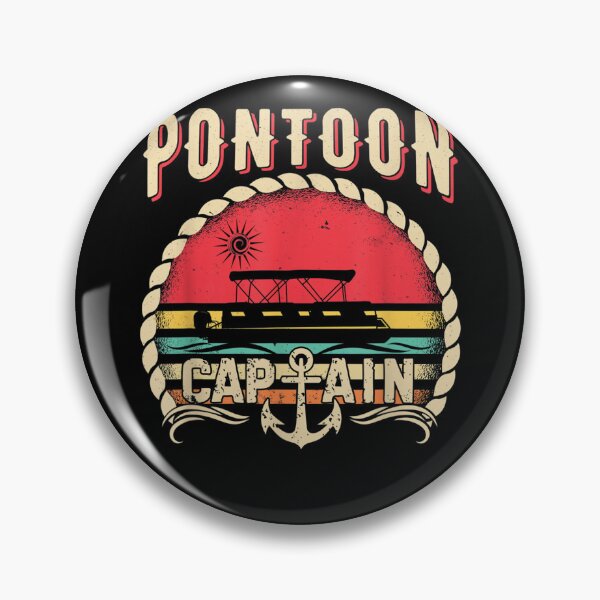 Item preview, Pontoon Captain Funny Boat Driving Vintage Men Women  designed and sold by andrewbashfordb.