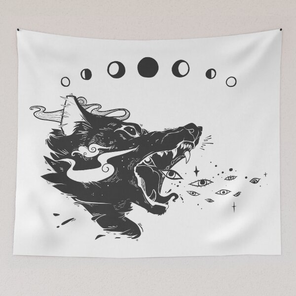 Item preview, Wild Wolf Creature With Stars And Eyes designed and sold by cellsdividing.