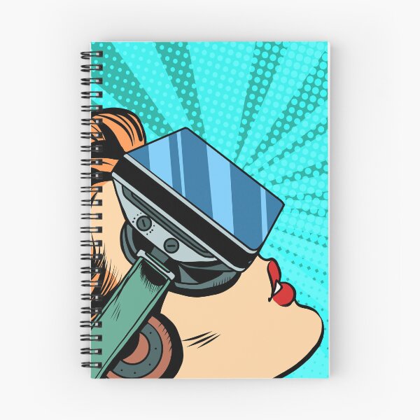Item preview, Retro girl with glasses virtual reality, VR Head Set , Funny VR Gifts For Gamers, Virtual Reality Comic designed and sold by Pointit.
