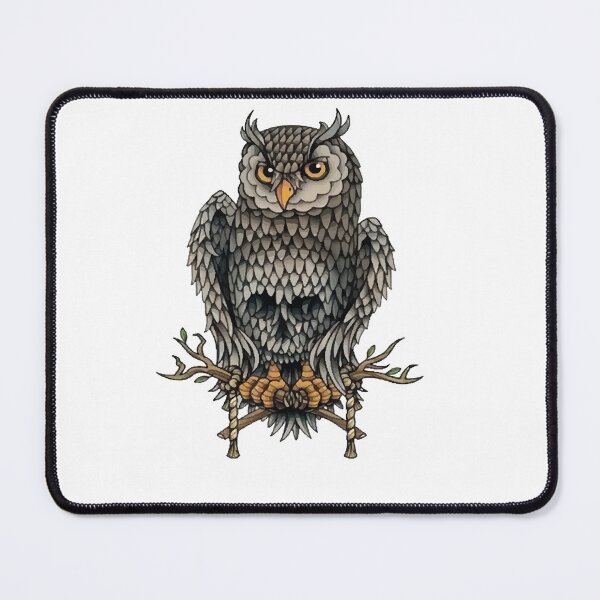 Item preview, charming owl with hidden skull designed and sold by Mythmelted.