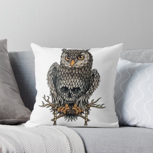 Item preview, charming owl with hidden skull designed and sold by Mythmelted.