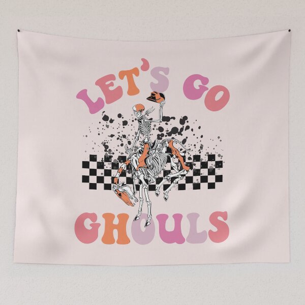 Item preview, Retro Western Let's Go Ghouls Halloween Skeleton Costumes designed and sold by TaraxDoolittle.