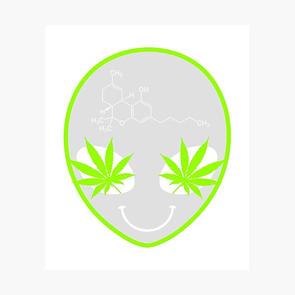 Item preview, Alien Weed Art Design designed and sold by Panda Branda.