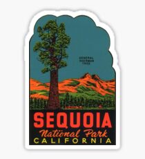 Sequoia National Park Vintage Travel Decal Sticker