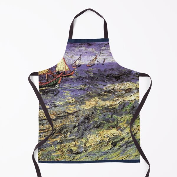 Item preview, Seascape at Saintes-Maries by Vincent van Gogh. Landscape fine art oil painting. designed and sold by naturematters.