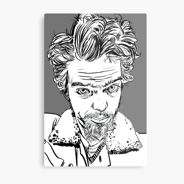 self portrait... goggly-eyed freak Metal Print