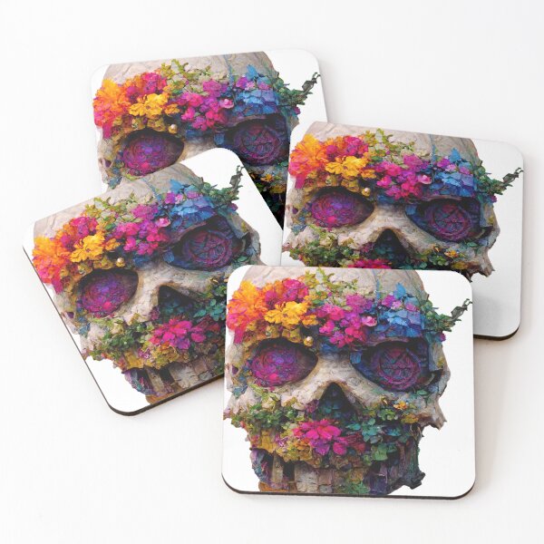 Item preview, Flower Skull designed and sold by GeekGasmMerch.