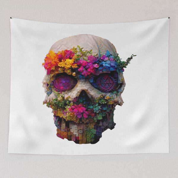 Item preview, Flower Skull designed and sold by GeekGasmMerch.
