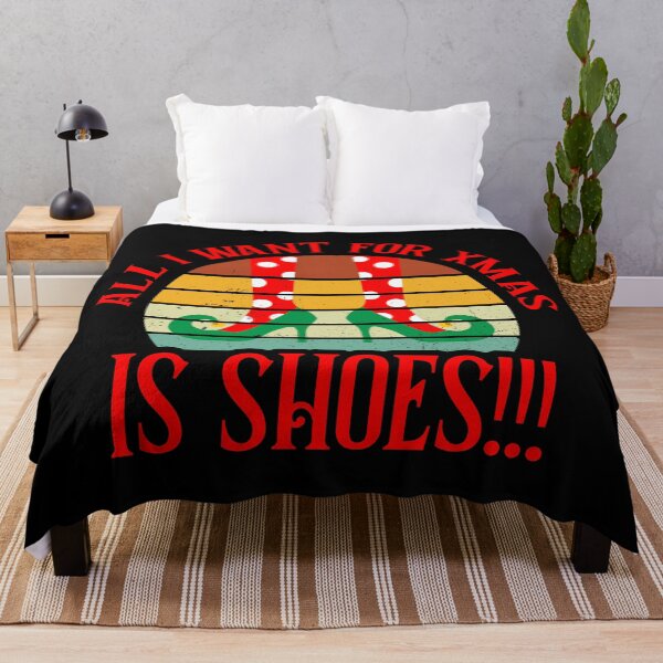Item preview, All I Want For Christmas Is Shoes Retro Vintage Funny Lyrics designed and sold by PunnyLyrics.