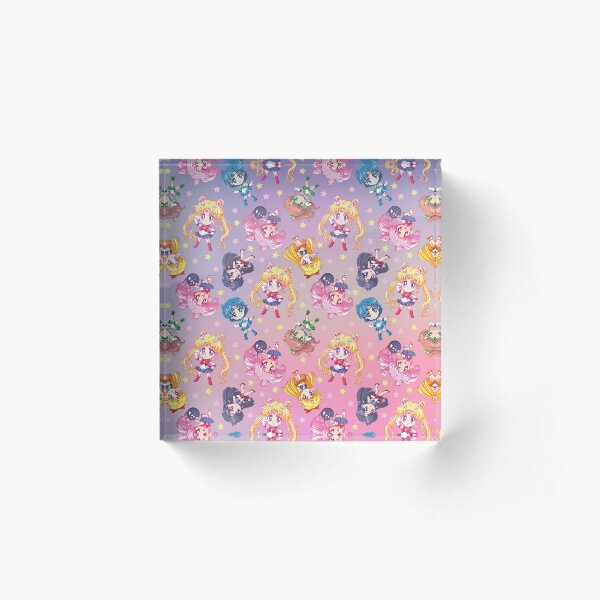 Crystal Team Pattern Acrylic Block