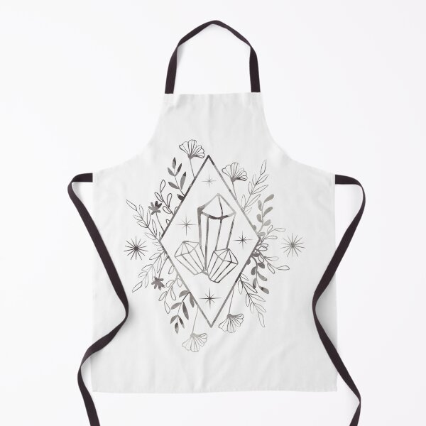 Item preview, Witchy Crystal Gem Floral Flower Diamond | Black, Grey & White: designed and sold by LifeAndWonder.