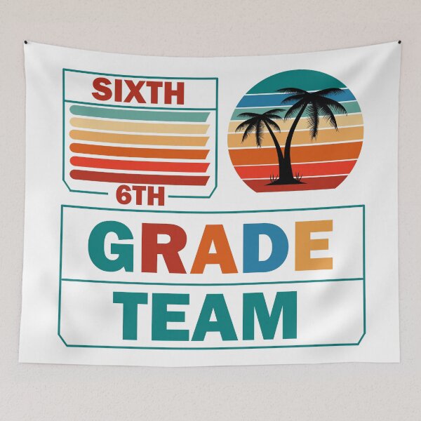 Item preview, 6th Grade Team Retro Groovy Teacher Happy Sixth Day Of School  designed and sold by Rami Khalifah.