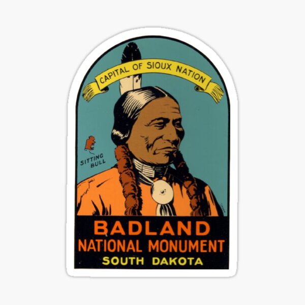 Badland National Monument Vintage Travel Decal Sticker