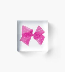 Pink Pink Bow Acrylic Block