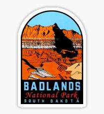 Badlands National Park Vintage Travel Decal South Dakota Sticker