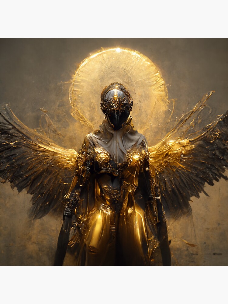 "Archangel Warrior - Fully Plated Gold Armor with a Face of an Angel