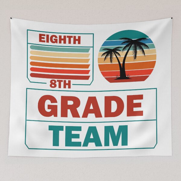 Item preview, Eighth Grade Team Retro Groovy Teacher Happy 8th Day Of School  designed and sold by Rami Khalifah.