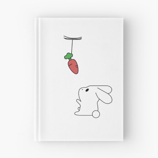 Item preview, Cute bunny looking at a carrot designed and sold by ahlam othman.