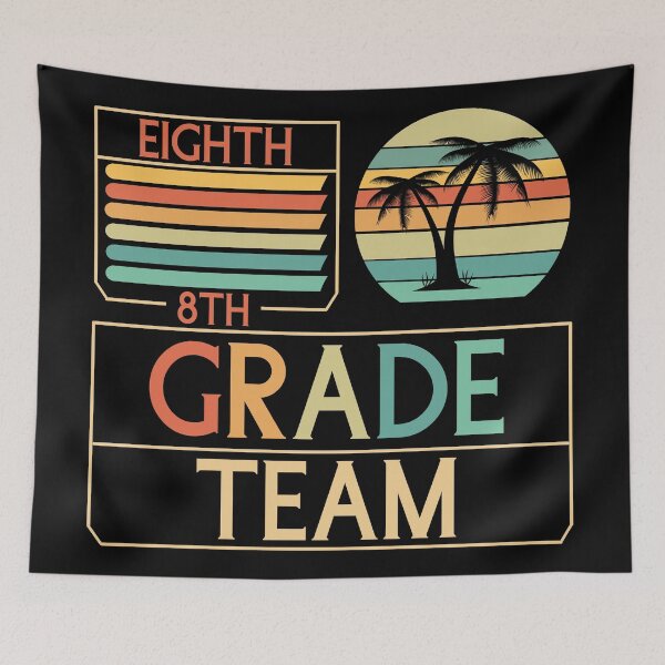 Item preview, Eighth Grade Team Retro Groovy Teacher Happy 8th Day Of School  designed and sold by Rami Khalifah.