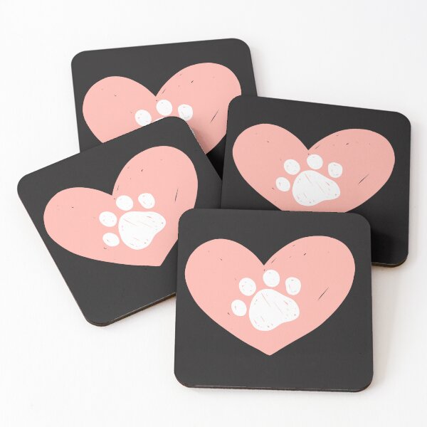Item preview, DOG CAT PAWS IN LOVE HEART designed and sold by Carolp05.