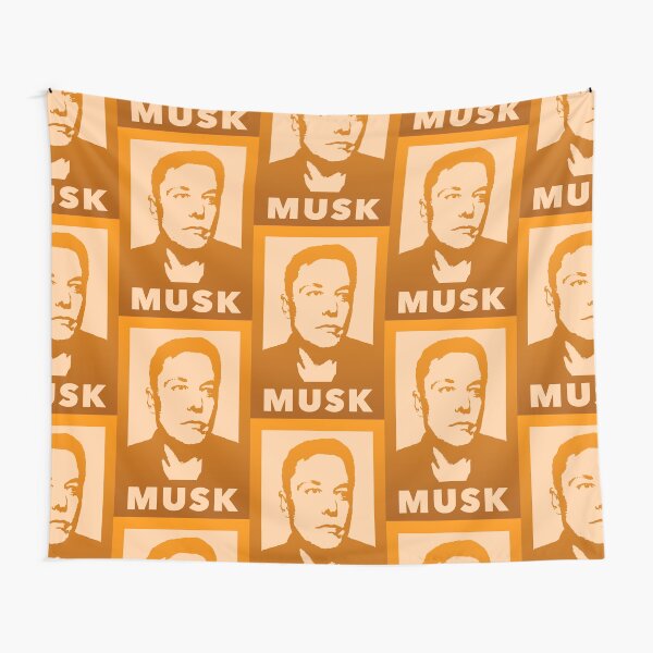 "Elon Musk Pop Art Poster" Tapestry for Sale by lurchmerch Redbubble