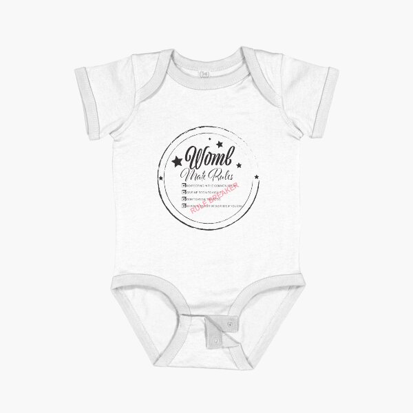 Womb Mate Rules Short Sleeve Baby One-Piece
